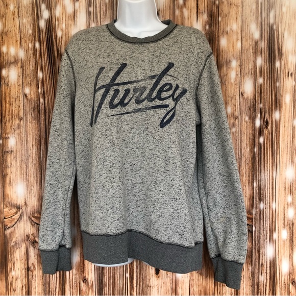 Hurley Other - Hurley Heather Gray and Blue Long Sleeve Crew Neck Sweatshirt
